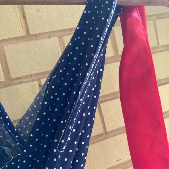 *HP* NWOT, handmade, Blue/white polka dotted dress, size L/XL - Picture 13 of 16